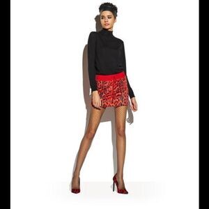 Tom Ford Red Leopard Print Miniskirt